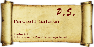 Perczell Salamon névjegykártya